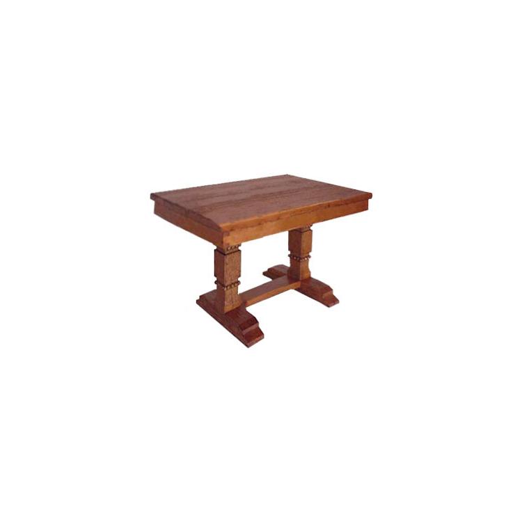 Southwestern Rustic Square Chiapas Dining Table with Light Brown Finish