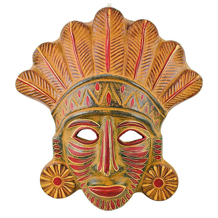 Ceramic Clay Mask: Mayan Nobility