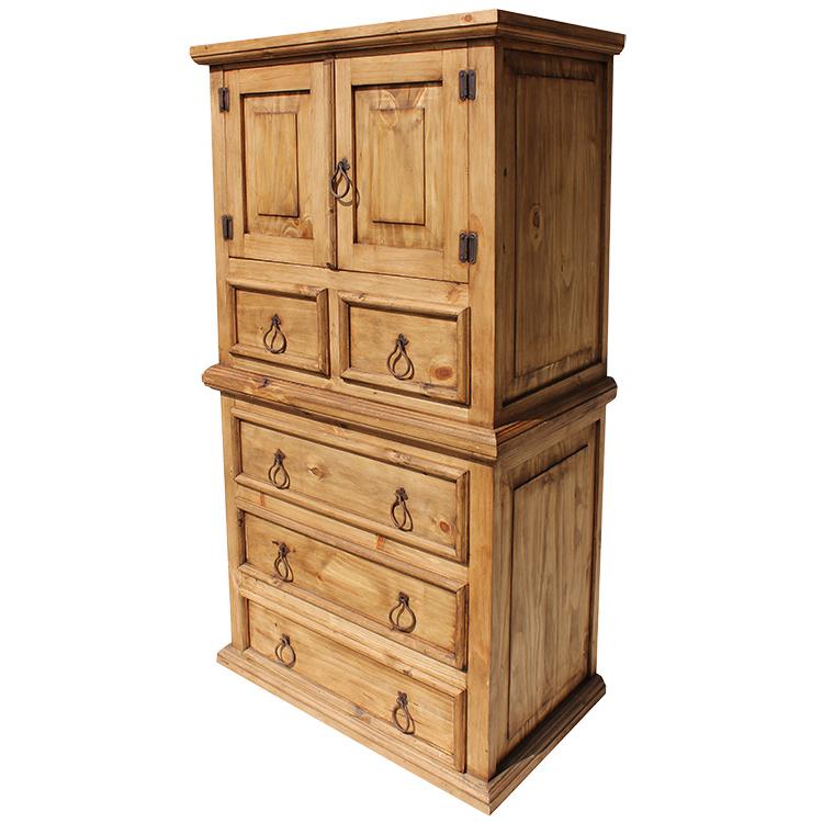 Tall Pine Dresser, Tall Single Drawer Dresser