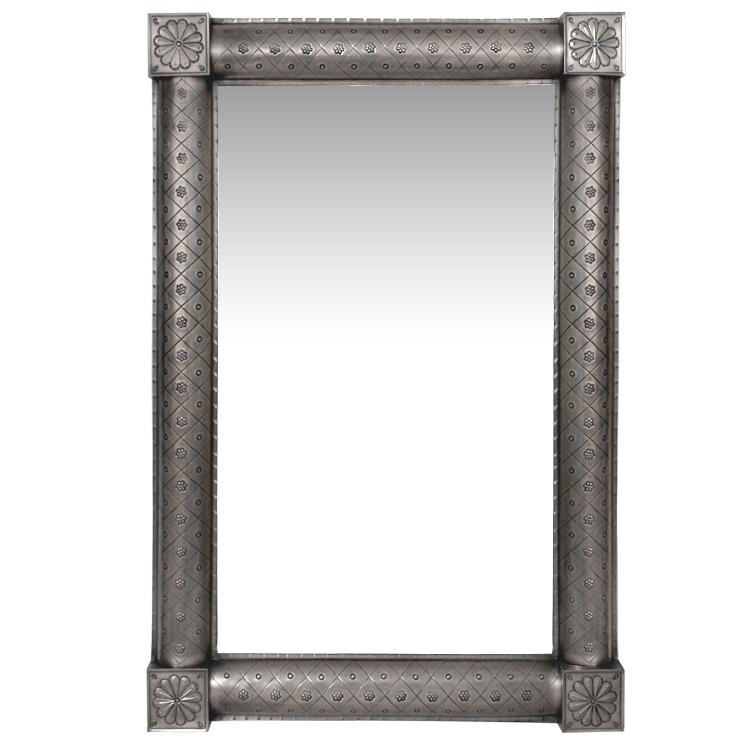 XL San Miguel Tin Mirror Frame - Natural Finish