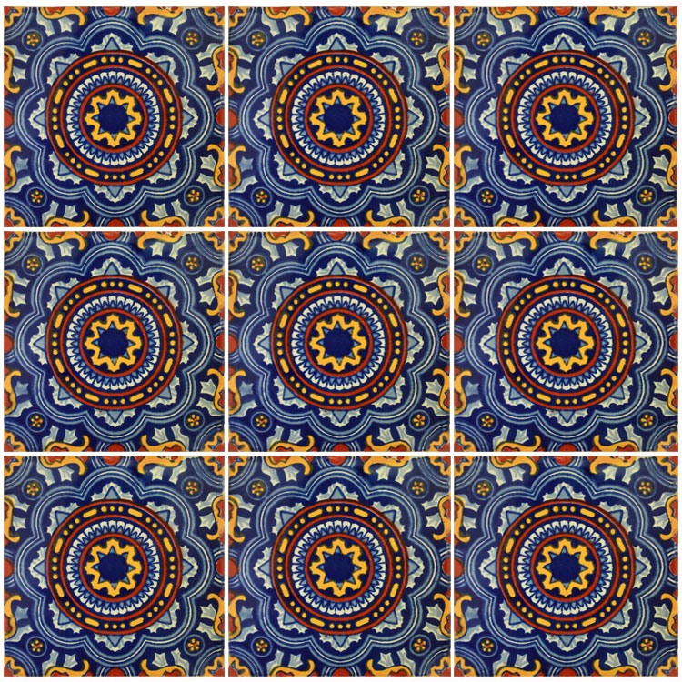 100 Mexican Talavera Hand Made Decorative Ceramic Tiles 4" 34 Design