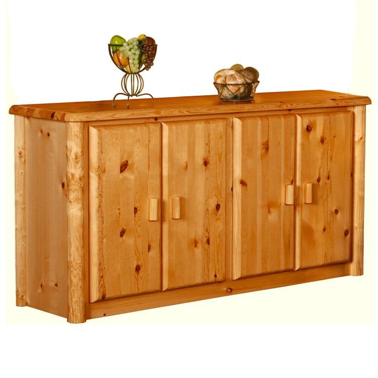 Pine Log Collection Buffet & Hutch LOG081
