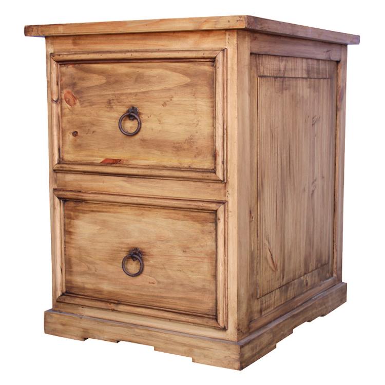 Mexican Rustic Pine Two-Drawer Taos Legal File Cabinet