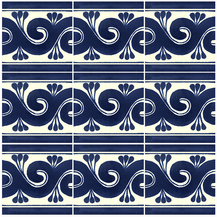 Blue & White Talavera Tile Picture Frame - for 4 x 6