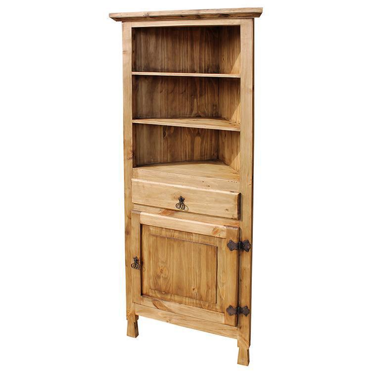 Solid Wood Corner Cabinet, Pine Corner Cabinet