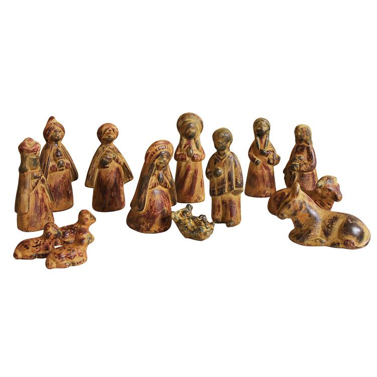 126 Small Clay Nativity Set sku 126