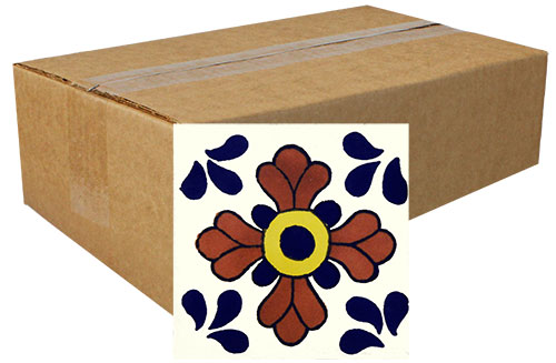 1251 Sevilla Hand-Painted Talavera Tiles (Box of 40) sku 1251