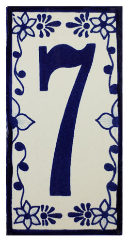 Southwest House Number 7:Cobalt Blue and White