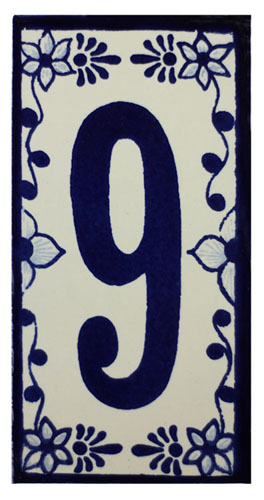 Southwest House Number 9:Cobalt Blue and White
