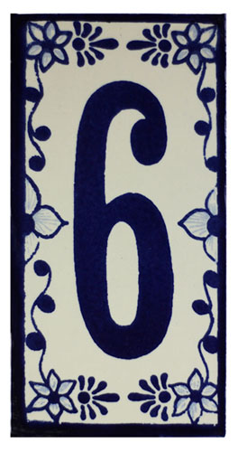 Southwest House Number 6:Cobalt Blue and White