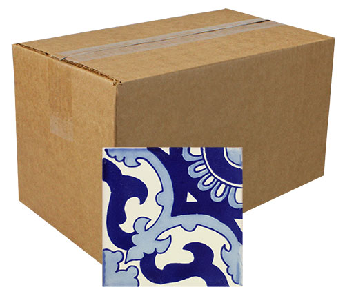 &#65279;&#65279;Napolitano Azul Talavera Tile - Box of 90