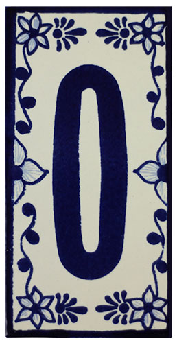 Southwest House Number 0:Cobalt Blue and White