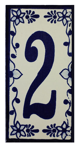 Southwest House Number 2:Cobalt Blue and White
