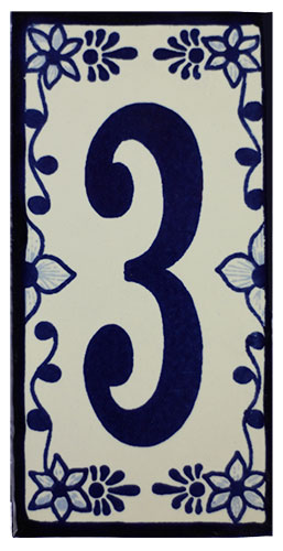 Southwest House Number 3:Cobalt Blue and White