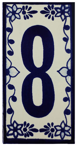 Southwest House Number 8:Cobalt Blue and White