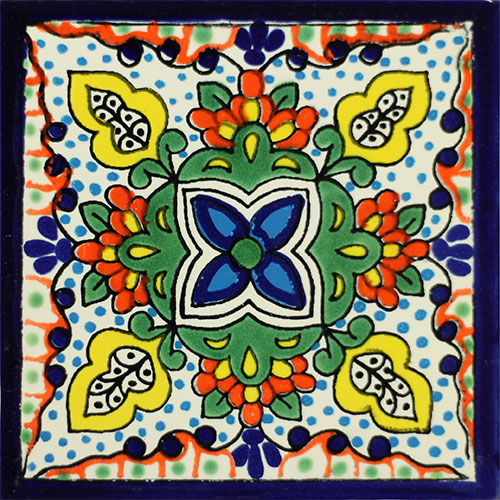 Xalapa Hand-Painted Talavera Tile