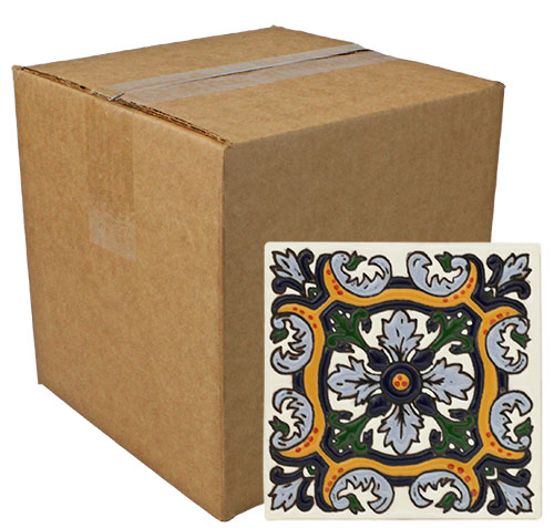 Relief Finish Talavera Tile - Pack of 9
