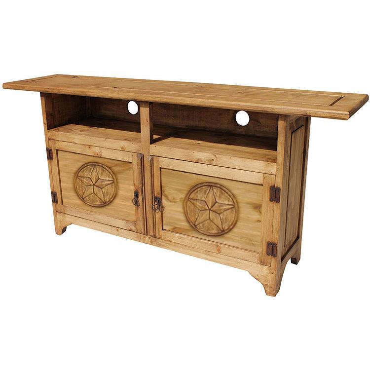 Mexican Rustic Pine Graciela Star TV Stand