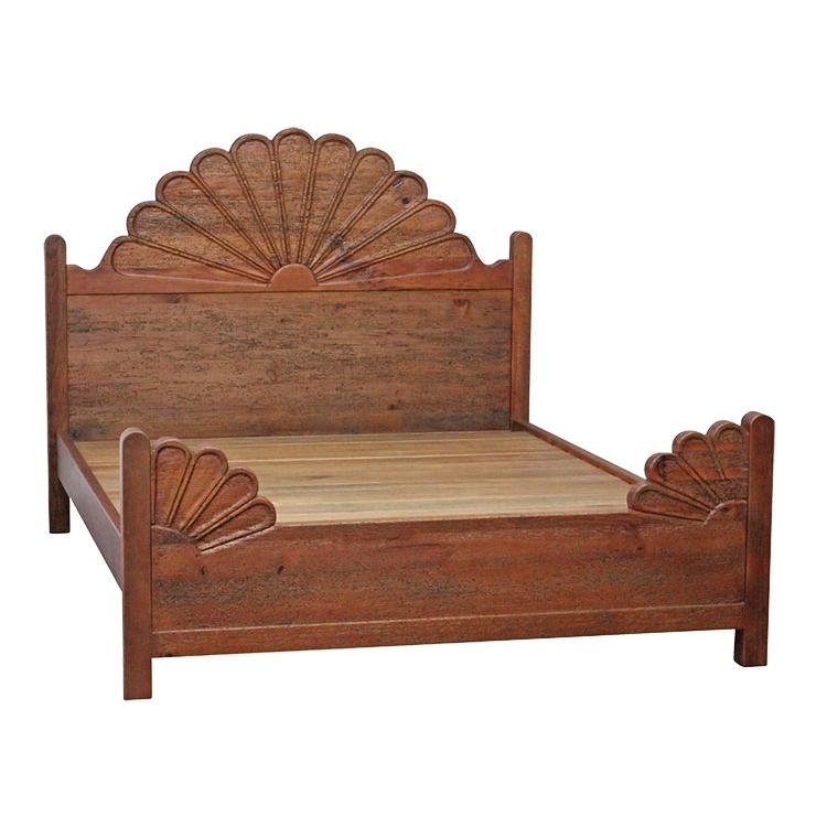 Southwestern Rustic Queen Size - Santa Fe Bed with Light Brown Finish