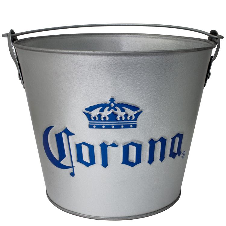 Corona Embossed Metal Beer Bucket - Pack of 5