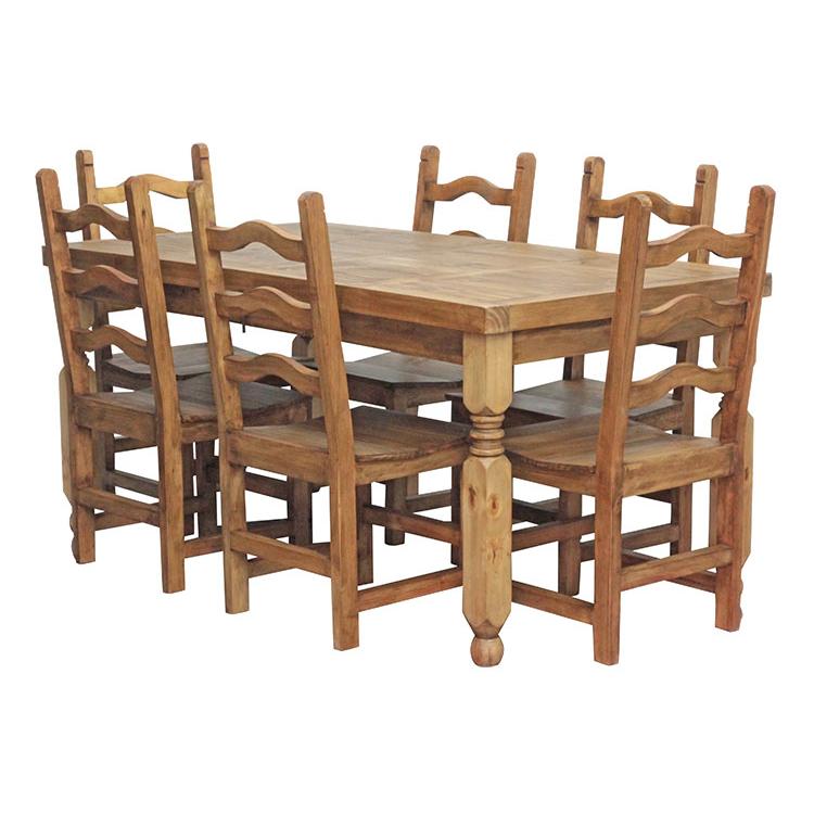 Medium Lyon Dining Table w/ Six Colonial Chairs