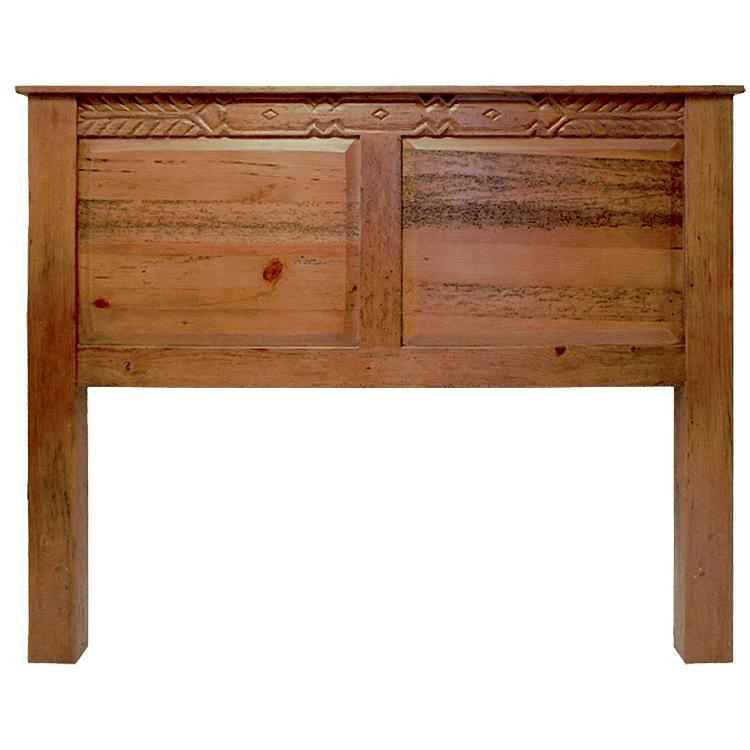 Southwestern Rustic Queen Size - Barrotes Headboard with Natural Brown Finish