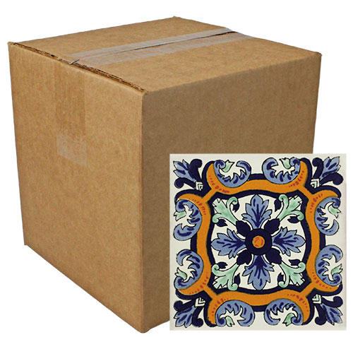 2186 Fuente Real Hand-Painted Talavera Tiles (Pack of 9 sku 2186