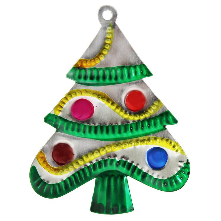 668 Christmas Tree Tin Ornament -Pack of 3 sku 668