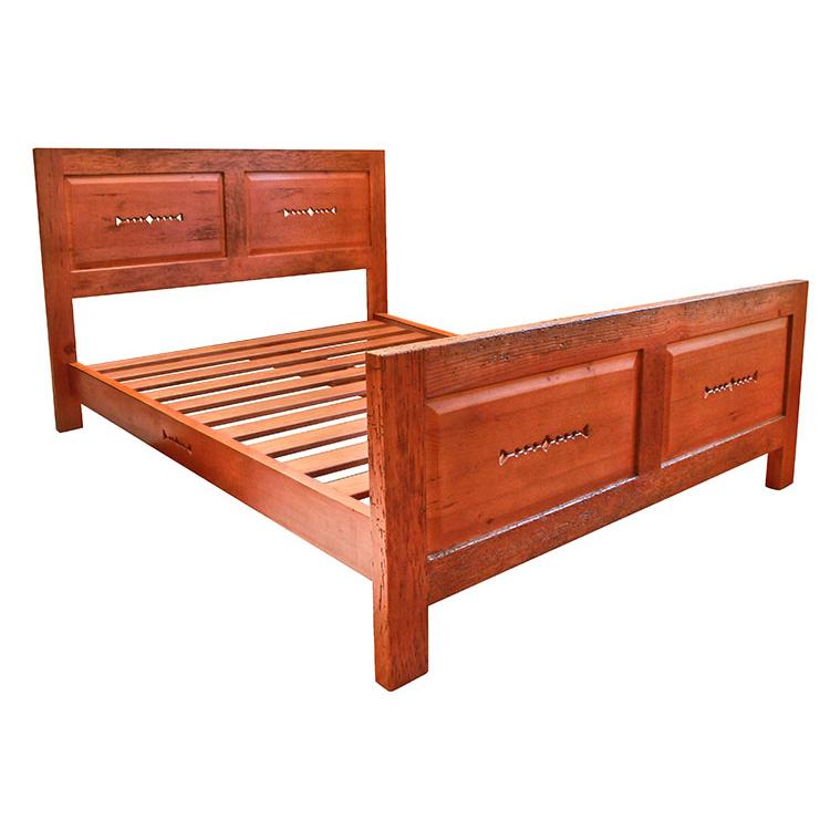 Southwestern Rustic Queen Size - Taos Bed with Natural Brown Finish