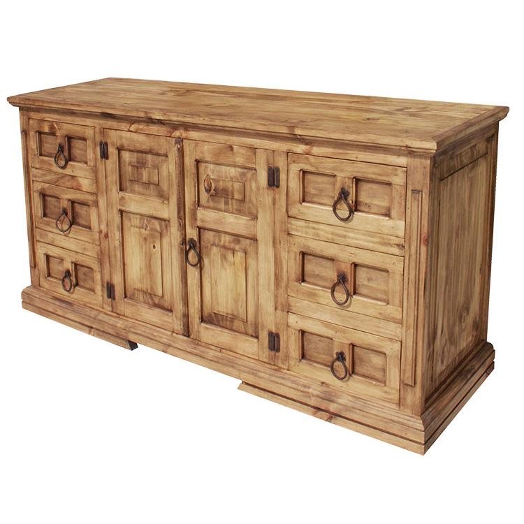Mexican Rustic Pine Mansion Dresser