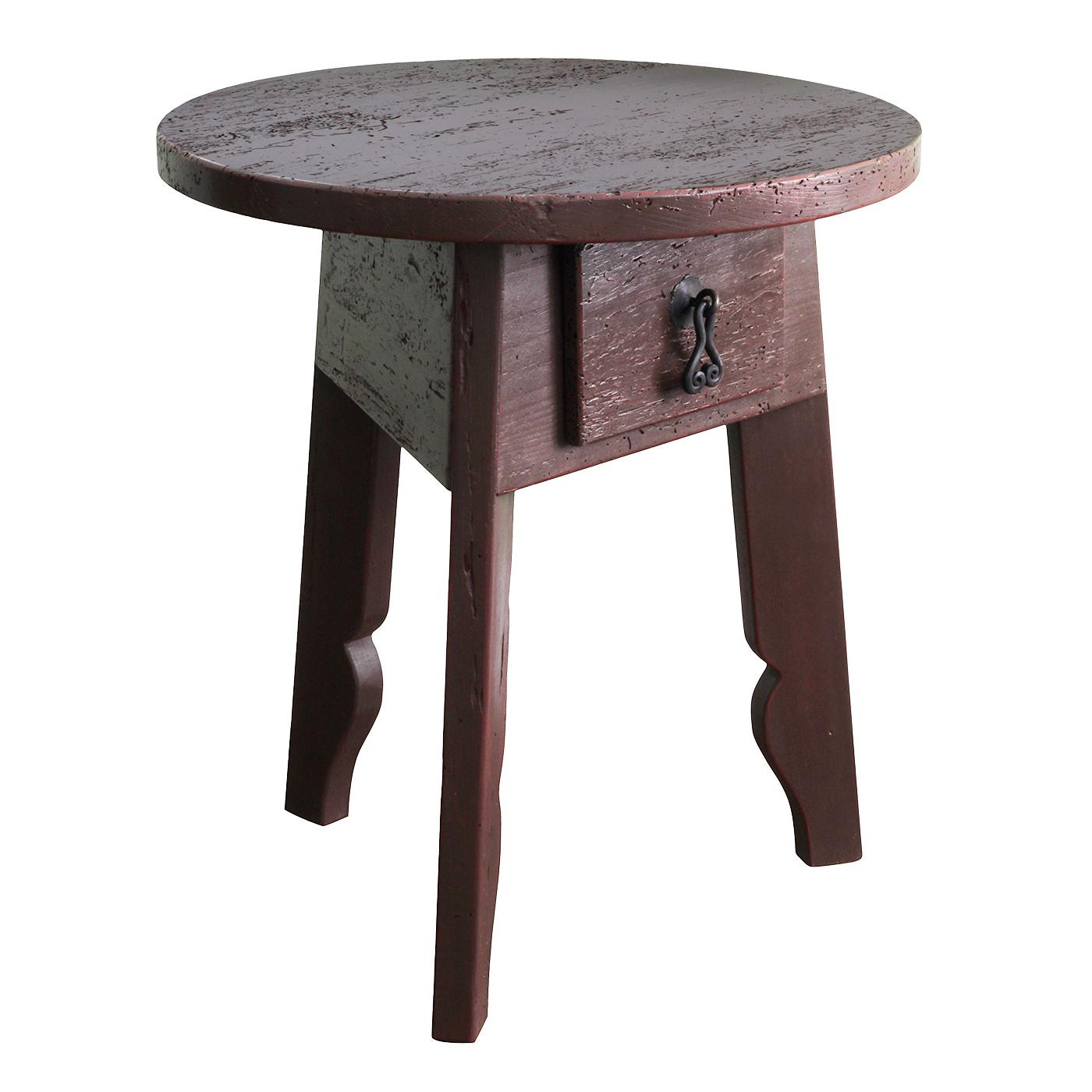 558 Southwestern Rustic Teresa Stool with Drawer with  sku 558
