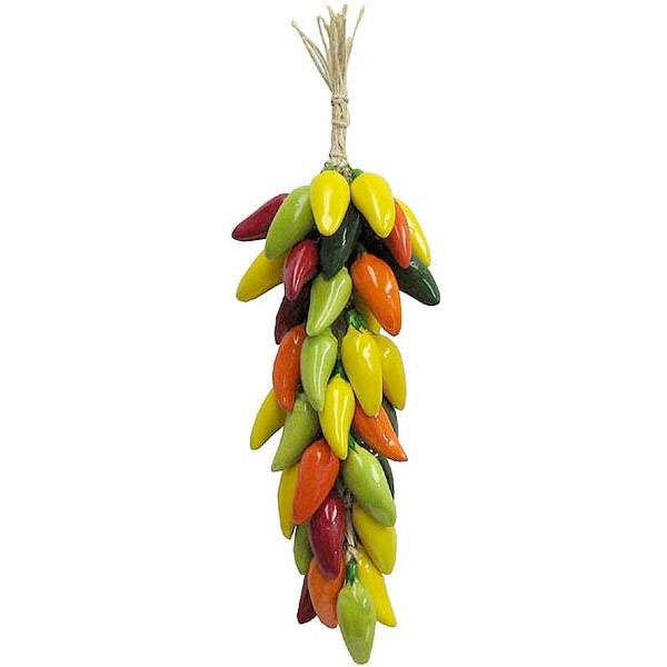 Large Ceramic Ristra: Multicolor Jalapeno Peppers