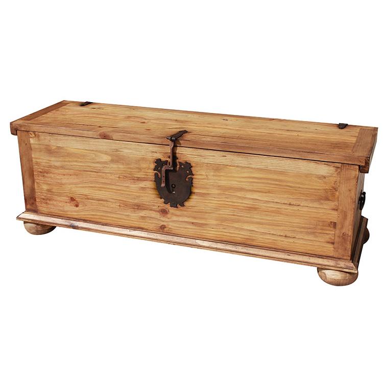 Mexican Rustic Pine Queen Trunk with Feet