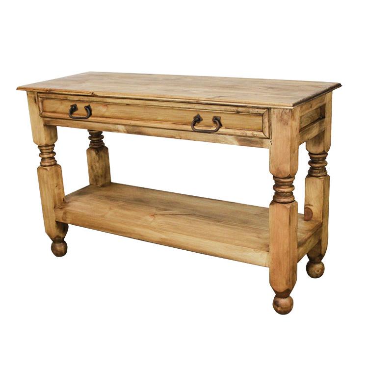 Mexican Rustic Pine Lyon Console Table
