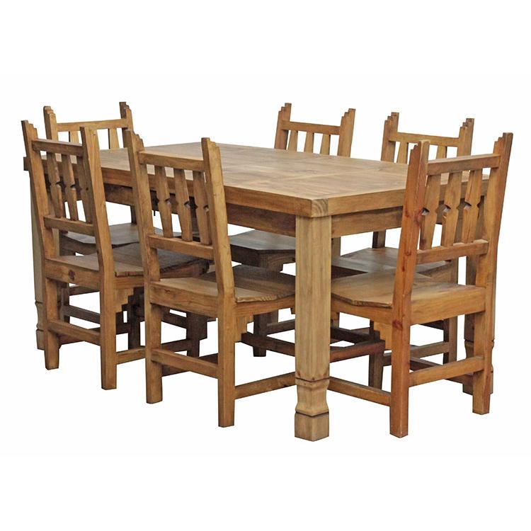 Medium Julio Dining Table w/ Six New Mexico Chairs