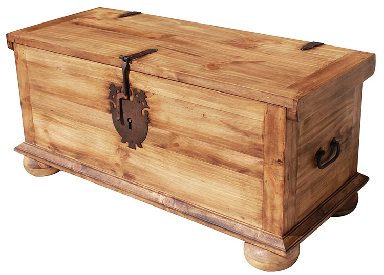 Mexican Rustic Pine Full Trunk with Feet