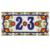 Ceramic House Numbers - White with Flowers
