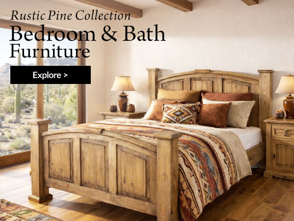 Rustic Pine Bedroom & Bathroom Furniture