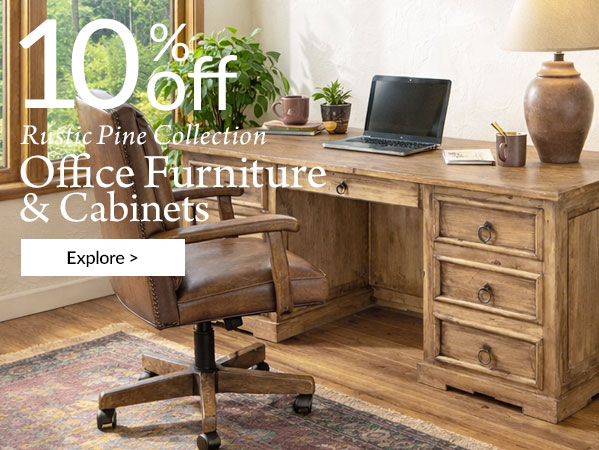 Rustic Pine Cabinets & Office Furniture