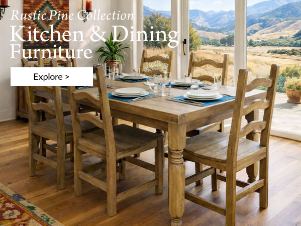 Rustic Pine Kitchen & Dining Room Furniture