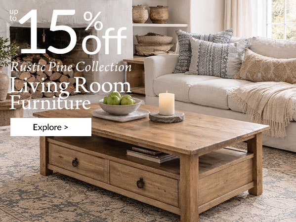 10%-15% Off Rustic Pine Living Room Furniture.