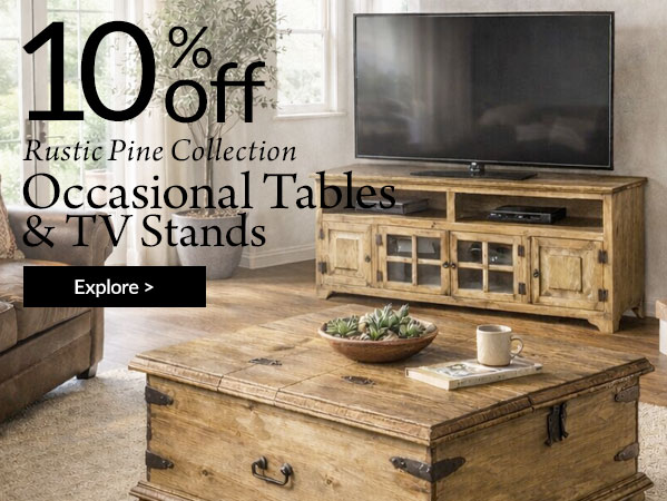 Rustic Pine Occasional Tables & TV Stands