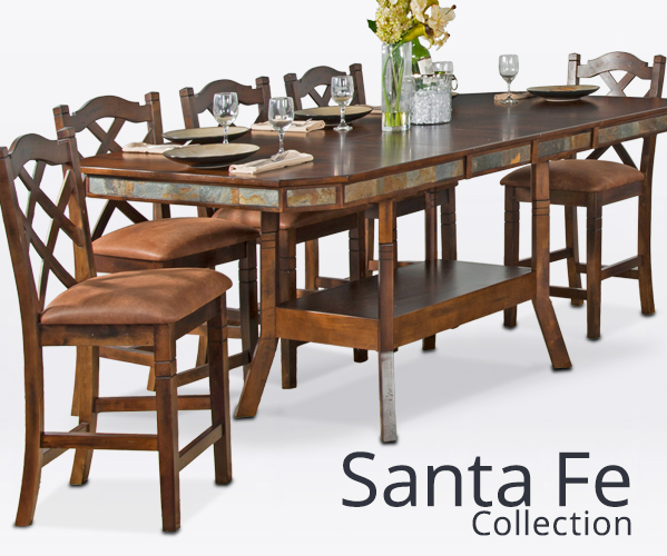 Santa Fe Furniture Santa Fe Style Rustic Furniture Collection
