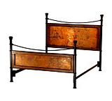 Iron Bed w/Copper Panels