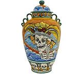 Day of the Dead Large Majolica Ginger Jar