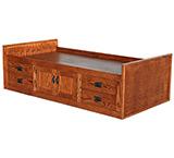 American Mission Oak Twin Chest Bed 