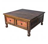 Two Drawer Coffee Table w/ Copper Drawers