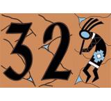 Tile House Numbers: Terracotta & Turquoise