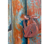 Lock and DoorOil Painting on Canvas