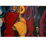 Mayan Hammocks Oil Painting on Canvas